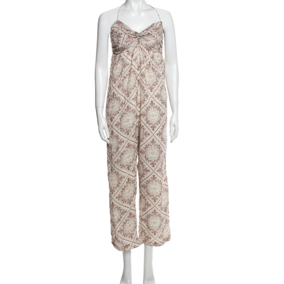 ETOILE ISABEL MARANT Summer Cotton Handkerchief Printed Jumpsuit - Size: 0 - Picture 5 of 8
